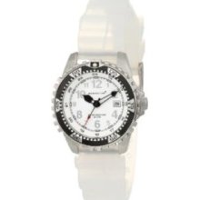 Momentum Womens 1M-DV01W1T M1 White Dial Transparent Silicone Rubber