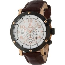 Momentus Brown Antiallergic Leather Band Chronograph Men's Watch Tm186r-02br