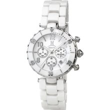 Momentus Stainless Steel Ceramic White Chronograph Women's Watch Tc116s-01cs