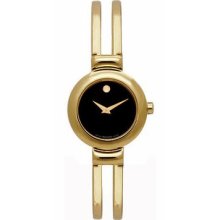 Movado Ladies Harmony Bangle Style Black Dial Watch 0606058