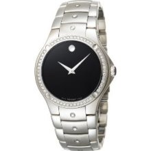 Movado Men's S.E. Stainless Steel Bracelet Black Dial Watch 0606153