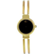 Movado Watches Women's Harmony Black Dial Stainless Steel Gold Tone S