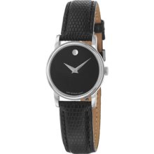 Movado Women's 'collection' Stainless Steel And Leather Quartz Watch