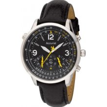 MS885Y Accurist Mens Core Aviator Black Watch