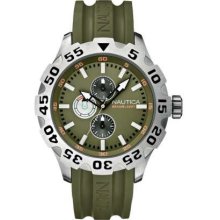 Nautica NSR05 Men's Green Chronograph Strap A15608G Watch