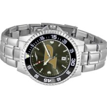 NCAA Purdue University Mens Stainless Watch COMPM-AC-PUB - DEALER