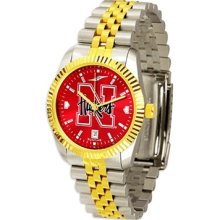 Nebraska Cornhuskers Executive Red AnoChrome Two-Tone Steel Mens Watch