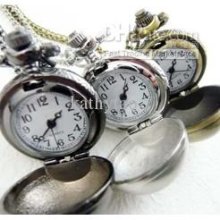 New Arrivals,fashion Vintage Archie Ball Smooth Pocket Watch Necklac