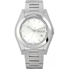 New, Authentic Gucci Pantheon 115 Silver Dial Mens Watch Model Ya115202