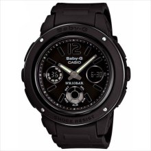 New casio baby-g mens black shock resistant automatic chronograph watch bg169g-7