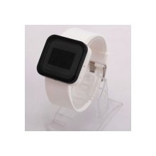 New Charming Dial Digital Display LED Silicone Wrist Watch Black