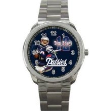 New England Patriots Unisex Silver-Tone Sports Metal Watch 11