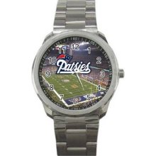 New England Patriots Unisex Silver-Tone Sports Metal Watch 03