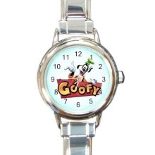 New* HOT GOOFY Round Italian Charm Watch