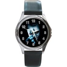 NEW* HOT THE JOKER Round Metal Watch - Silver - Silver Tone