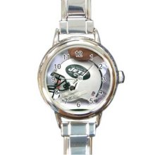 New York Jets 16 Starter Italian Charm Links Round Watch 09