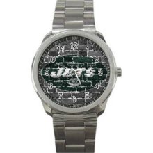 New York Jets Unisex Silver-Tone Sports Metal Watch 05