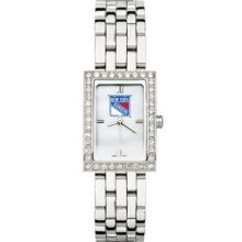 New York Rangers Ladies Allure Watch Stainless Bracelet LogoArt