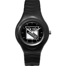 New York Rangers Watch - Shadow Edition with Black PU Rubber Bracelet