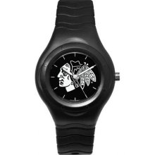 NHL - Chicago Blackhawks Shadow Black Sports Watch with White Logo