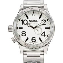 Nixon 51-30 Men's White Dial Stainless Steel Watch ...