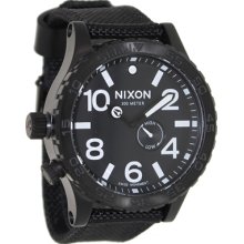 Nixon Men's A0571148-00 Black Nylon Swiss Quartz Watch with Black Dial