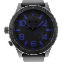 Nixon Polyurethane Men's Stainless Steel Case Date Black Plastic Watch A058714