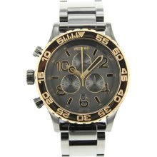 Nixon Watches Men's HerrenChronograph Brown Dial Brown IP SS Brown IP