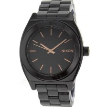 Nixon Watches Men's Time Teller Black Dial Black IP SS Black IP SS/Bl