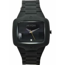 Nixon Watches The Silicon Player White Diamond (0.015 ctw) Black Dial