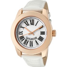 Non Plus Ultra White Dial Rose Gold IP Case White Calf