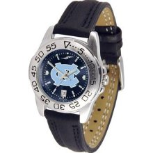 North Carolina Tarheels UNC Ladies Leather Band Sports Watch