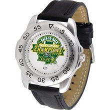 North Dakota State Bison NDSU NCAA Mens Leather Sports Watch ...