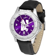 Northwestern Wildcats Competitor AnoChrome-Poly/Leather Band Watch