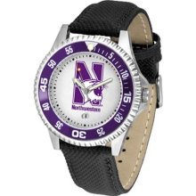 Northwestern Wildcats NWU Mens Leather Wrist Watch