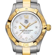 NU TAG Heuer Watch - Women's Two-Tone Aquaracer with Diamonds