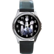 Oakland Raiders Unisex Silver-Tone Round Metal Watch 12