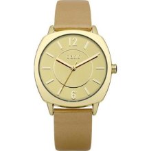 Oasis Ladies Analogue Quartz Watch With Gold Colour Mirror Dial B1232