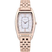 Oasis Women's Quartz Watch With White Dial Analogue Display And Rose Gold Other Bracelet B1352