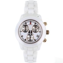 Oceanaut Ladies Chronograph Ceramic Case and Bracelet White Dial Date Display CL1C2648