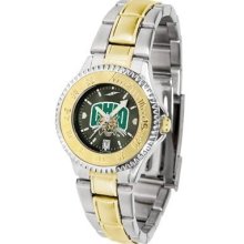 Ohio Bobcats Ladies Stainless Steel and Gold Tone Watch