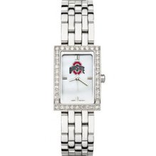 Ohio State Buckeyes Ladies Allure Watch Stainless Bracelet LogoArt