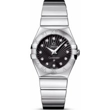 Omega Women's Constellation Black & Diamonds Dial Watch 123.10.27.60.51.002