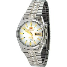 Orient Bem6q002w Men's Standard Stainless Steel Silver Dial Automatic Watch