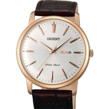 Orient Capital Quartz Rose Goldtone Dress Watch with Day and Date #UG1R005W