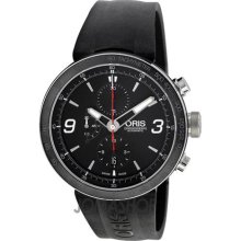 Oris TT1 Automatic Chronograph Black Rubber Strap Mens Watch