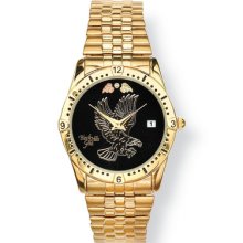 Palm Beach Jewelry Men's Black Hills Gold Eagle Watch