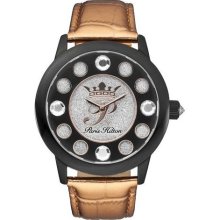 Paris Hilton Women's Fame Pave Glitter Genuine Leather Watch ...