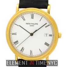 Patek Philippe Calatrava 18k Yellow Gold 33mm White Roman Dial Quartz 3944j