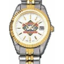 Pedre Women`s White Dial Statesman Watch W/ Stainless Steel Bracelet